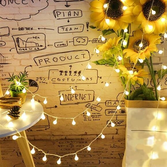 20 LEDs Garland LED Ball String Lights Waterproof Christmas Tree Wedding - Picture 3 of 9